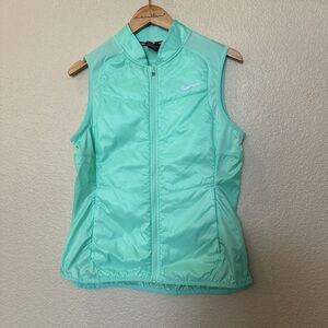 Nike Women’s Vest Teal Blue/green Running Size Medium Active Wear Casual